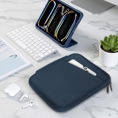 MoKo 9-11 Inch Padded Tablet Sleeve Protective Carrying Case for 11" iPad Air M4 2026, iPad A16/Pro 11 M5, i-Pad 10./Air 5/4th 10.9, iPad9/8. 10.2, Tab S8/S9 11, Tablet Bag with Handle, Indigo - color: Indigo, size: 9-11 Inch