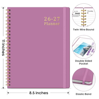Planner 2026-2027, 8.5" x 11" Weekly and Monthly Academic Year Planner Calendar, July 2026 - June 2027, Hardcover Large School Planning Agenda With Tabs, Perfect for School & Office Supplies, A4, Purple - color: B-Purple, size: A4(8.5"x11")