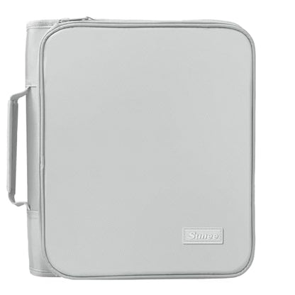 SUNEE Zippered Binder Bag with Handle, 2-Inch 3-Ring O-Ring, 500-Sheet Capacity, Includes Zip Pocket, 5-Tab Expanding File Folder, Multi-Pocket Organizer Binder for Middle School, Light Grey - color: Light Grey