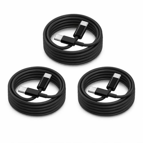 60W USB C to USB C Cable 3Pack 3FT Fast Charging Cord for iPhone 17/16/15, Samsung Galaxy S26/S25/S24, MacBook Air/Pro, iPad Pro, Durable USB-C Charger Cable with PD 3.0 & Data Sync-Black - color: black, size: 3FT+3FT+3fT
