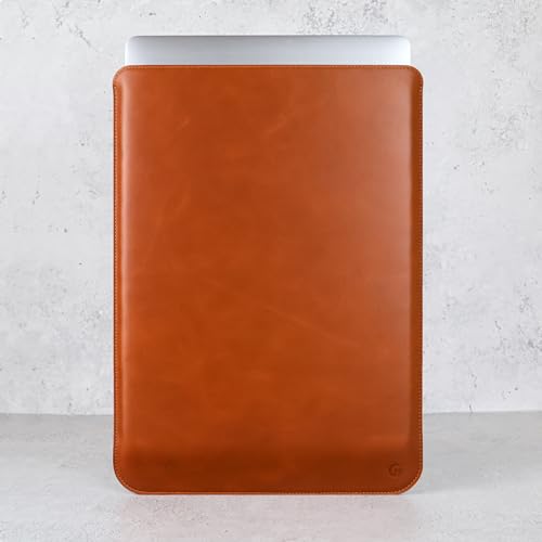 Casemade Real Leather Laptop Sleeve for MacBook Pro & Air Fits 13, 14, 15 & 16 Inch - Genuine Full Grain Leather with Soft Wool Lining (13 inch - MacBook Air M1/M2/M3/M4/M5, Pro 2016-2023, Neo 2026) - color: Tan, size: 13” Pro, Air (M1-M5), Neo