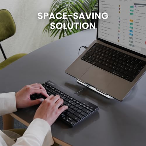Perixx PERIBOARD-426C Wired Mini Low Profile Keyboard - 10.87x5.43x0.55 inches Dimension - 4.9ft USB C Cable - US English - style: Wired USB Type-C