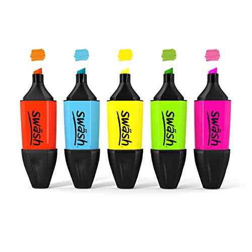 Swash Mini Highlighters 50-Pieces, Assorted Colour