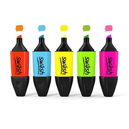 Swash Mini Highlighters 50-Pieces, Assorted Colour