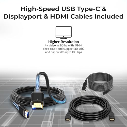 HP USB-C Dock g5 and Charging Bundle - HP Docking Station Dual Monitor 5TW10AA / 5TW10UT / 5TW10AA#ABB with 120W Adapter, HDMI, DisplayPort, USB-C Cables + Microfiber Cloth (Renewed)