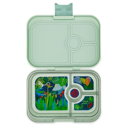 Yumbox Panino Leakproof Bento Lunch Box (Sage Green with Jungle Tray) | Sandwich Size, Removable Tray, Lightweight, Compact, Fits Standard Lunch Bags, Easy to Clean - color: Sage Green Jungle