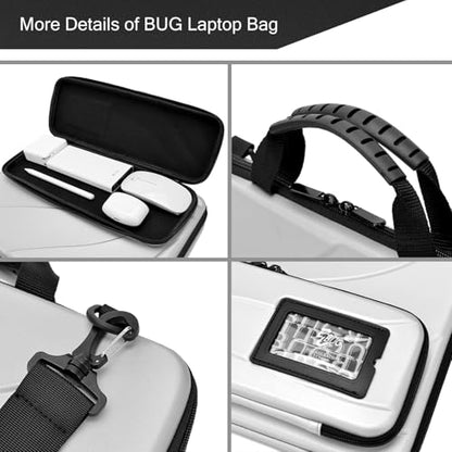 BUG 17.3 Inch Laptop Case Hard Shell, Protective Laptop Carrying Case with Stand for Heat Dissipation - color: Silver, size: 16.5-17.3 inch