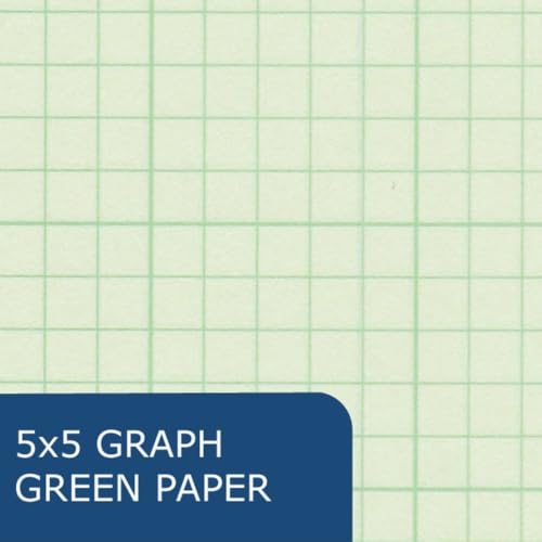 ROARING SPRING Graph Ruled Engineering Pad, Engineering Graph Paper Pad, 5x5 Grid to Edge, 8.5" x 11", 100 Sheets, 3 Hole Punched, Green Tinted Sheets, Made in USA - color: Green, size: Grid-to-Edge (100 Sheets) (Pack of 1)