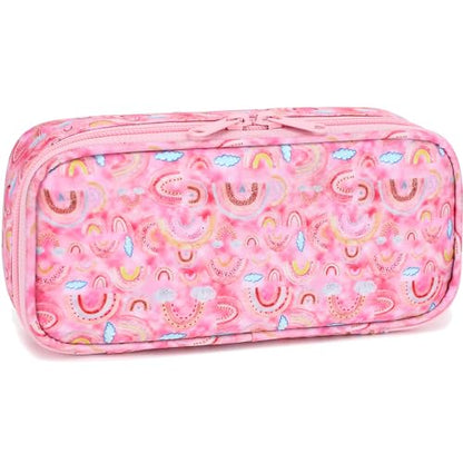 FlowFly Large Capacity Pencil Case for Kids, Boys & Girls – Zippered Multi-Functional Pen Pouch, Soft & Portable Pencil Bag for School, Teens, Students, Rainbow - color: Rainbow