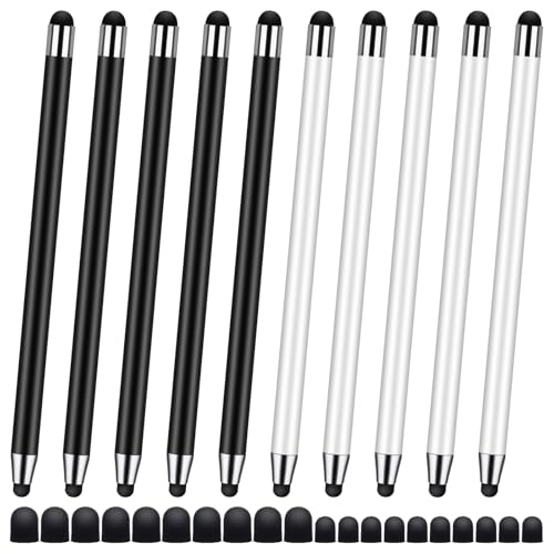 Stylus Pen [10 Pack] Universal Capacitive Touch Screen Pens for iPad/iPhone/Smartphones and Tablets,Compatible with All Capacitive Touch Screen(10 Black/White) - color: 10 black/white
