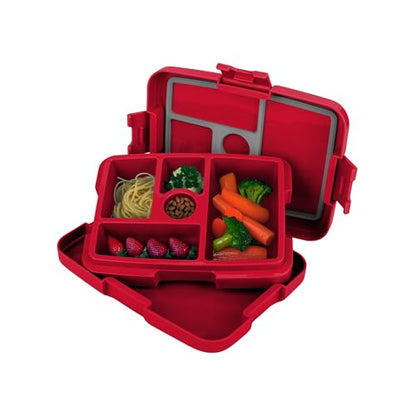 FOCO NFL Unisex-Adult Officially Licensed 2-Tone Big Logo Team Color Football Leak Proof 5 Compartment Bento Lunch Box - Kansas City Chiefs - color: Kansas City Chiefs