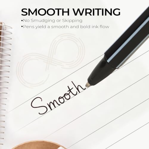 Sayglossy 150 Pcs Ballpoint Pens Bulk, Black Ink, Medium Point 1.0mm Pens Bulk Daily Bullet Tip Smooth Writing Pen for School Office Home Business Students Teachers Supplies