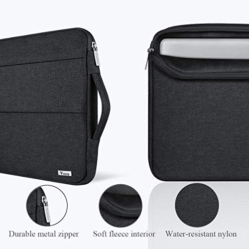 Voova 15.6 16 Inch Laptop Sleeve Case Compatible with MacBook Pro 16 M1/M2/M3/M4 Max 2019-2025, 15.6-16” Hp Lenovo Acer Asus, Waterproof Slim Computer Bag Cover with Handle, Black - color: Black, size: 15.6-16 Inch