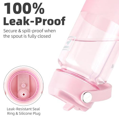 Fanhaw 32 oz Clear Water Bottle with Straw Lid - Tritan, BPA-Free, Lightweight, Wide Mouth, Leak-Proof, Perfect for Gym, Travel, School, Office, and Sports(Cherry Blossom) - color: Cherry Blossom