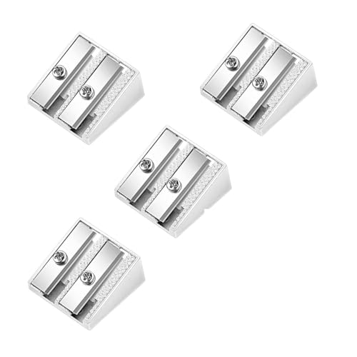 4 Pack, 2 Holes Handheld Metal Pencil Sharpener | Alloy Manual, Durable and Drop-resistant Pencil Sharpener, Pencils of different sizes, Schools, Offices, Homes, Art Projects - color: 4 Pack
