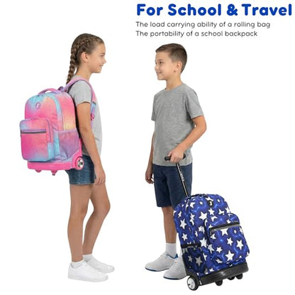 J World New York Sunrise Rolling Backpack Backpack, SAVANNA, 18" - color: Savanna