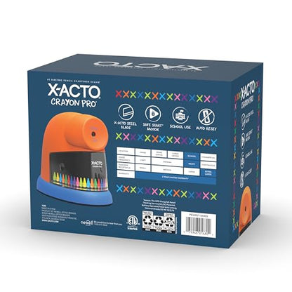 X-ACTO Crayon Pro Electric Sharpener, SafeStart Automatic Motor, 1 Count - Great for Home or School Classroom Use - size: 1 Count (Pack of 1)