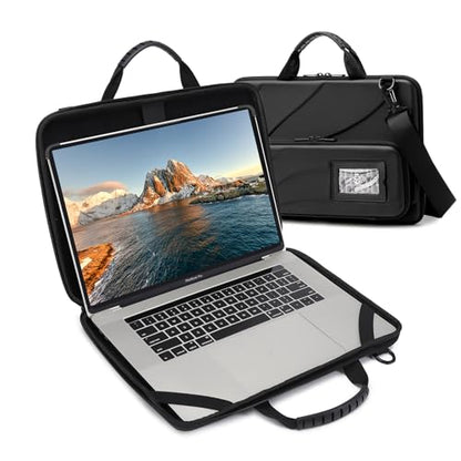 Laptop Case Hard Shell Laptop Bag for Men Women with Shoulder Strap - color: Black, size: 17.3 inch laptop case