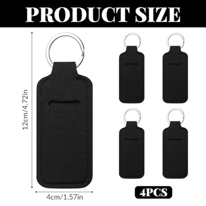 4PCS Anti Lost Thumb Flash Drive Holder with Keychain, USB Flash Drive Case, Small Portable Leather USB Storage Case Travel Protective Cover Carrying Cases for Usbs Flashs Drives Easy Storage