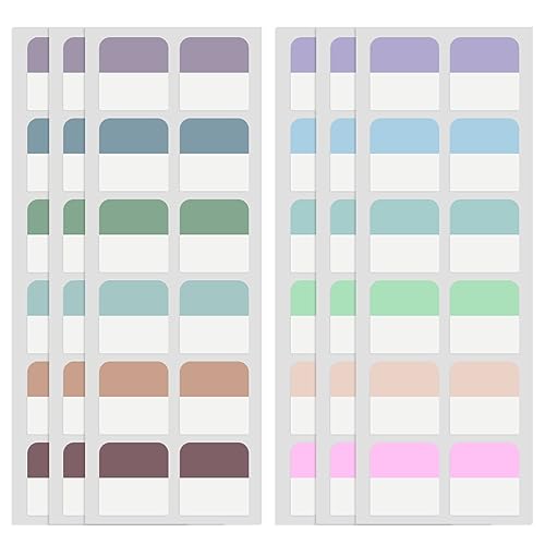 240 Pcs Sticky Index Tabs, Colored Book Sticky Tabs for Notebooks, 1 Inch | Repositionable Page File Tabs Writable Colored Page Markers for Notebooks Books Annotation File Classification,12 Colors - color: Morandi, size: 1 Inch