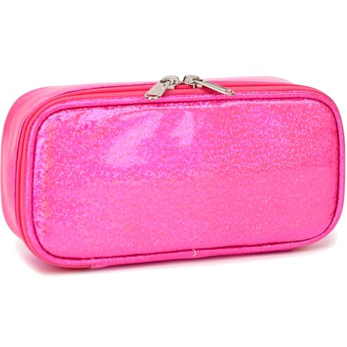 FlowFly Large Capacity Pencil Case for Kids, Boys & Girls – Zippered Multi-Functional Pen Pouch, Soft & Portable Pencil Bag for School, Teens, Students, PU#Pink - color: PU#Pink