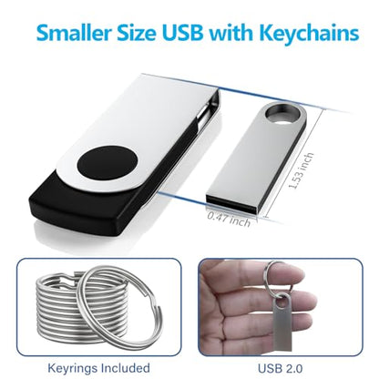 ABLAZE 1GB Flash Drive 10 Pack, Metal USB 2.0 Thumb Drives with Keychains USB Sticks Pendrives (Sliver) - color: 10 Pack, size: 1GB