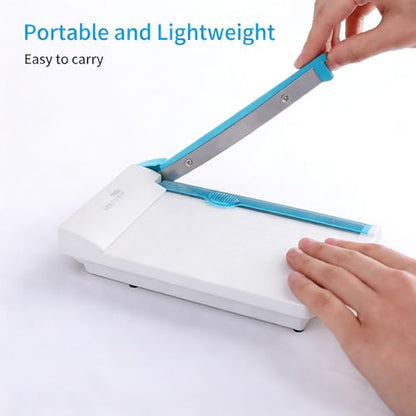 Mini Paper Cutter 6 Inch, Guillotine Paper Trimmer with Safety Blade | Portable Paper Cutting Board for Cardstock, Photos, Scrapbooking, Cards, Labels, Coupons, Office, Home and Craft Projects