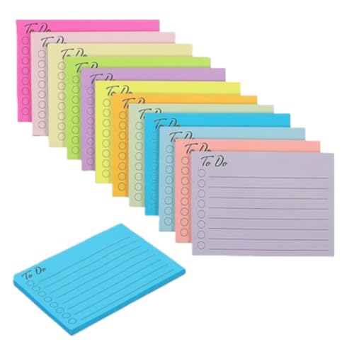 Colorful to Do List Memo Pads with Checkboxes, 4x3 Inch Sticky Note Pads, Assorted Colors Task Organizer Scratch Pads
