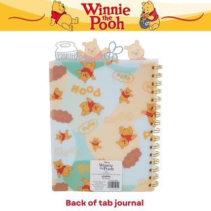 Winnie the Pooh Tab Journal Notebook, Spiral Bound, 96 Lined Pages, 8 x 7 inches - style: Winnie the Pooh