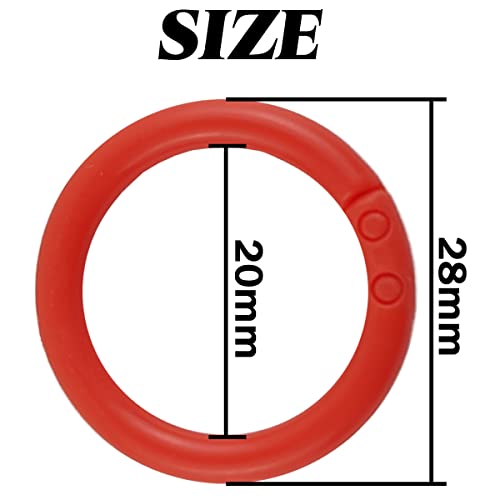 TIHOOD 210-Piece Multi-Color Plastic Binder Rings - Flexible for Cards, Documents, and Swatches - 7 Colors (20 mm)