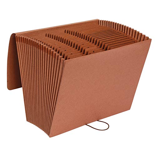 Pendaflex 21 Pocket A-Z Expanding File, File Organizer for School, Home and Office, Durable, with Pockets, Letter Size, Red Rope (75711) - size: 1 Count (Pack of 1)