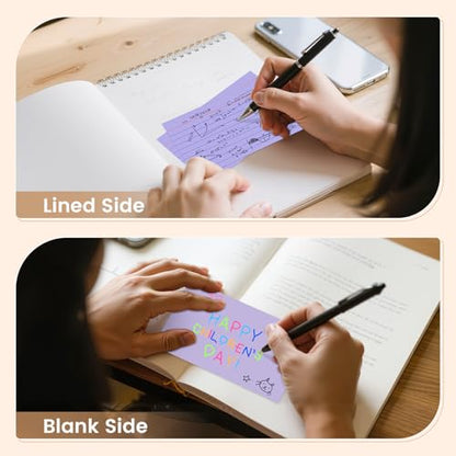 Index Cards 3x5 Inch, 300sheets, Flash Cards,Ruled Lined Purple Note Cards Paper For Studying, Schools Supplies, College, Office And Home Organization, Note Taking Supplies - color: Purple