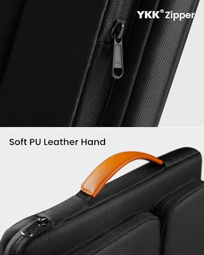 tomtoc 360 Protective Laptop Case for 13-inch New 2026 MacBook Air M5/A3449, M4/A3240, M3/A3113, M2/A2681, M1/A2337, MacBook Neo A18 Pro, 13-in Surface Pro 11th AI PC, Water-Resistant Carrying Bag - color: Black, size: 13 inch