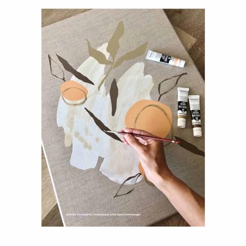 Senso Clear Primed Linen Canvas Pads - 9x12 (10 Total Sheets) - Clear Primed Heavyweight Linen Sheets Travel-Friendly Canvas Paper for Acrylic Oil Painting Mixed Media Sketching Drawing - size: 9"x12"