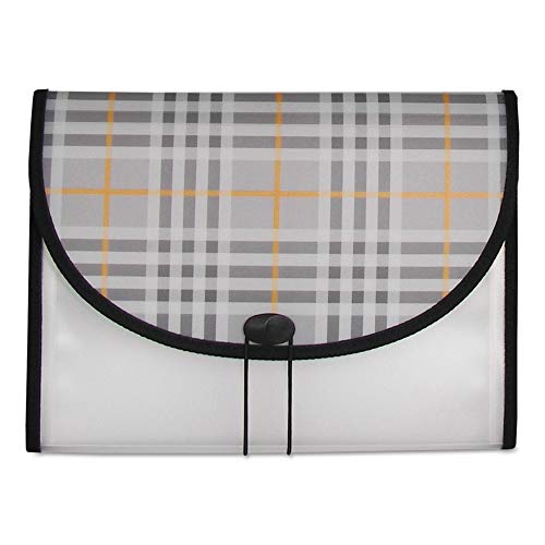 C-Line 13-Pocket Expanding File, Includes Tabs, Letter Size, 1 Expanding File, Plaid Design (58312) - color: Plaid, size: 13-Pocket (Letter Size)