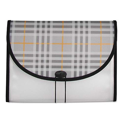 C-Line 13-Pocket Expanding File, Includes Tabs, Letter Size, 1 Expanding File, Plaid Design (58312) - color: Plaid, size: 13-Pocket (Letter Size)