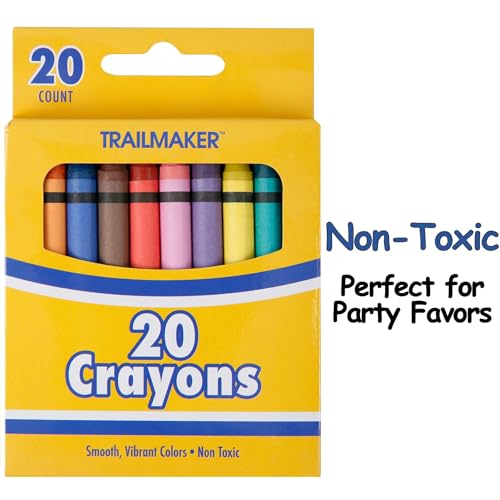 Trail maker Bulk Crayons for Kids (2000 Count), Classroom School Supplies, Party Favors, Donations, Daycare, Preschool & Summer Camp (100 Boxes of 20 Crayons) - color: 2000 count (100 Packs of 20 Crayons)