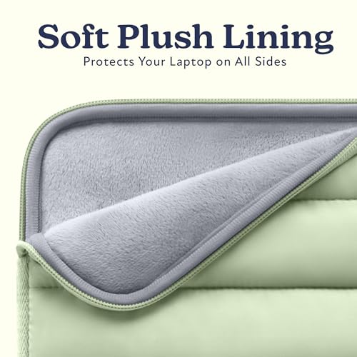 Vandel Puffy Laptop Sleeve Case for 13-14 inch Laptop Sleeve Bag Case 13.3 Inch with Zipper Pocket, Compatible with MacBook Air 13, Pro 14/13 iPad Pro 12.9, HP Dell ASUS, Computer Bag Cover - color: Sage