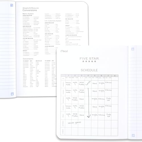 Five Star Composition Book + Study App, 12 Pack, Wide Ruled Paper, 7-1/2" x 9-3/4", 80 Sheets, Forest Green, Tidewater Blue, Fire Red and Harvest Yellow (950033B-ECM) - size: 12 Pack, style: Wide Ruled