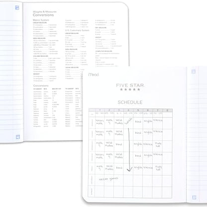 Five Star Composition Book + Study App, 12 Pack, Wide Ruled Paper, 7-1/2" x 9-3/4", 80 Sheets, Forest Green, Tidewater Blue, Fire Red and Harvest Yellow (950033B-ECM) - size: 12 Pack, style: Wide Ruled