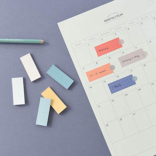 Monolike Color Palette Sticky Grid 500 A Set 4p - Self-Adhesive Memo Pad 30 Sheets - color: Grid 500 a