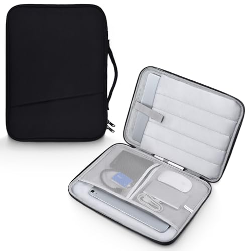 13 Inch Laptop Carrying Sleeve for 2026 2025 Apple MacBook Air 13 Inch Laptop with M5 M4 chip A3449 A3240, MacBook Air 13.6" M3 A3113 2024 / M2 A2681 Protective Bag Case with Handle Pocket - Black - color: Black, size: 13.6 Inch