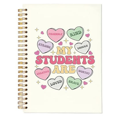 Pink Teacher Notebook, Teacher Appreciation Gifts Journal For Women, Cute Motivational Floral Teach Love Inspire Notebooks, 5.5x8.3 Inch - color: Cute