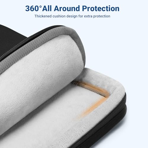 MOSISO Laptop Sleeve Compatible with MacBook Neo 13 inch 2026 A3404 / Air 13.3 13.6 M5 M4 M3 M2 M1 / Pro 13 M2 M1, 360 Degree Protective Computer Sleeve Bag with Vertical Pocket&Small Case, Black - color: Black
