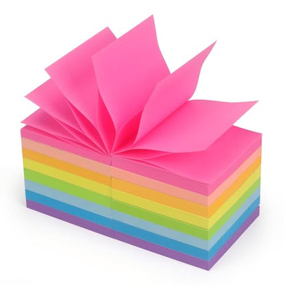 16 Pads Pop Up Sticky Notes 3x3 Refills Bright Colors Self-Stick Notes Pads Super Adhesive Sticky Notes Great Value Pack - color: 16 Pads-pop Up
