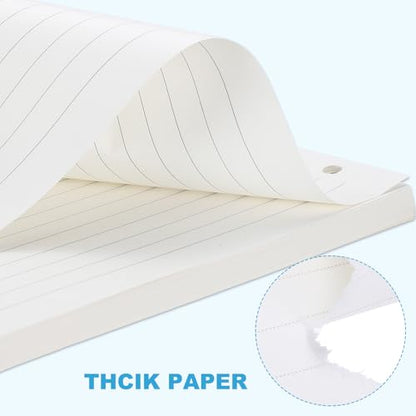 PATIKIL A6 Ruled Refills Inserts 6-Ring Binder Loose Leaf Planner Filler Paper Planner Inserts, 80 Sheets/160 Pages, Lined, White - size: A6, style: Lined
