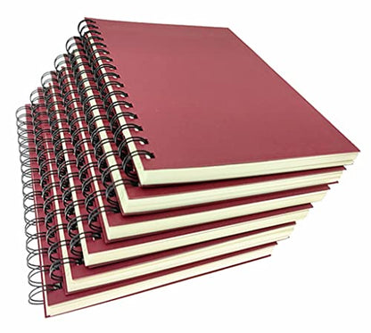 ALIMITOPIA Spiral Notebook Journal,College Ruled Thick Paper Hardcover Wirebound Notepad Diary Memo Sketch Note Book for School Office Business Supplies,100gsm Thick Inner Paper,A5 Size(8.3X5.7") & 80 - color: Red