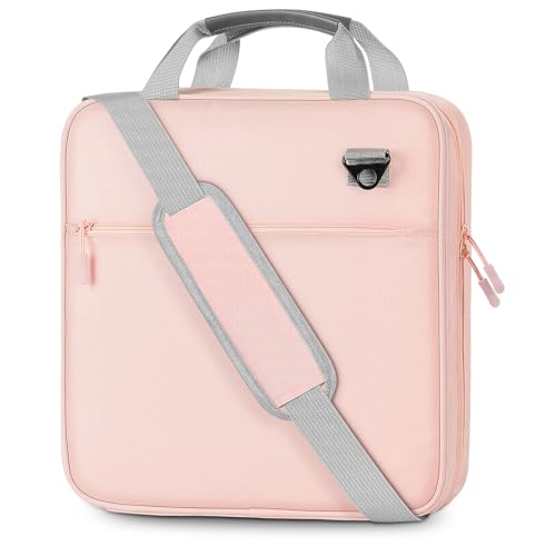 Moko Zipper Binder, 3 Inch 3 Ring Binder with Zipper,700 Sheets Capacity Zipper Binder with Shoulder Strap & Handle,Multi-Pocket Zipper Binder Organizer for Middle School, Pink + Gray - color: Pink + Gray, size: 3 Inches D-ring