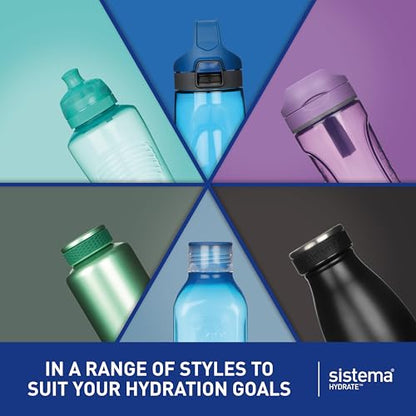 Sistema Retro Square Bottle, 725 ml - Assorted Colours - size: 24.5 Ounces