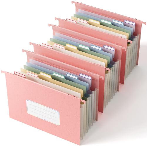 EcoStash Wheat Straw Expanding Hanging File Folders, File Organizer, 1.2" Accordion Pockets, Large Capacity, Letter Size for Filing Cabinet, 100% BPA Free, Return to Nature, Healthy Living-Pink - color: Strawberry Pink, style: 3 packs